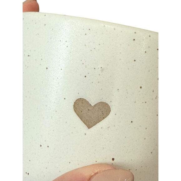HEARTH & HAND Magnolia Stoneware Heart Mug Cream Coffee Cup Love Target - Picture 4 of 6